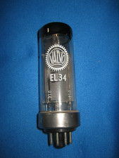 Valvo EL34 metal base von 1956 test 32mA auf Funke W19 code SY0 56D