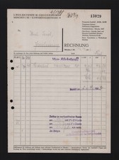MÜNCHEN, Rechnung 1936, J. Heilbronner & Guggenheimer Ski-Trikot