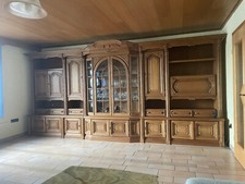 wohnzimmer schrankwand, eichefarben,B-4,65;H-2,3;T-0,55 bis 0,65m, rustikal