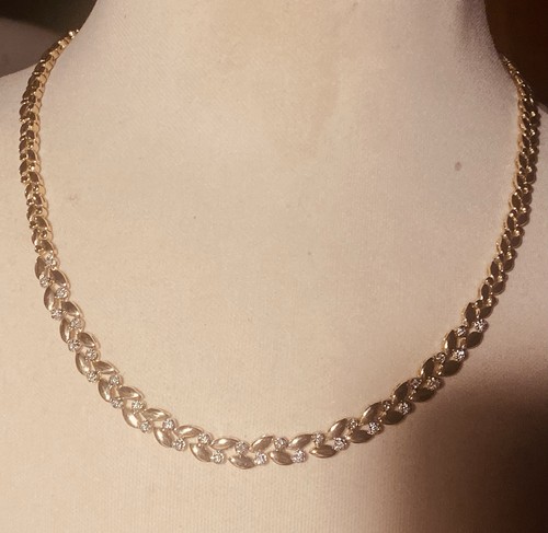 585 gelbgold damencollier mit - 585,