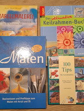 Aquarellmalerei + Ultimative Keilrahmen-Buch +  Malen mit Acryl + Öl + 100 Tips