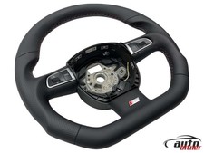 Tuning Lenkrad Leder Lederlenkrad Multifunktion AUDi A4 B8 8K ABGEFLACHT S-Line