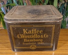 alte Dose Kaffeedose Schachtel Kaffee C. Wossidlo & Co. Hamburg gegründet 1885