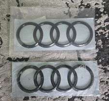Audi Emblem "Ringe" TT/TTRS schwarz glänzend vorne + hinten im Set 