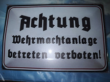 Blechschild 20x30 Achtung