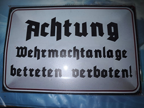 Blechschild 20x30 achtung - 20x30,