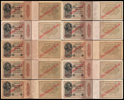 Reichsbanknote 1 - 10,