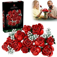 Blumenstrauß Bausteine Set 882 Stück DIY Bau Spielzeug Valentinstag Geschenkset
