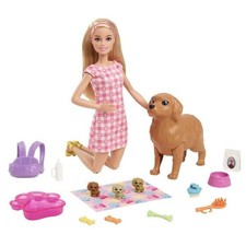 Barbie Puppe (blond) mit Hund