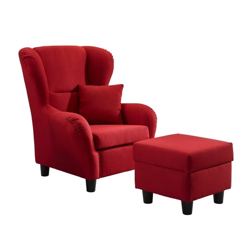 Ohrensessel mit hocker - ohrensessel,