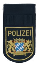 Abzeichen Patch Polizei Bayern blau mit Stiftefach