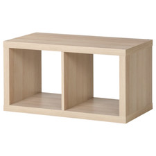 IKEA KALLAX Regal - weiß gebeizt - Ockenoptik 77x41 cm Aufbewahrung Organizer