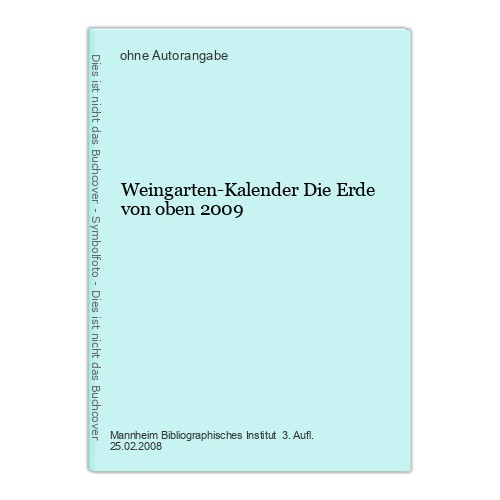 Weingarten kalender die erde - weingarten-kalender,