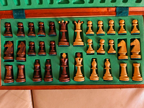 Handmade wooden chess set - handmade,