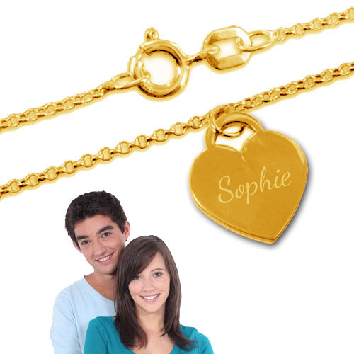 Herz anhänger mit kette echt - herz,