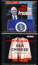 2 Hörbücher★David BALDACCI•DER PÄSIDENT-3-CD★Henning MANKELL•DER CHINESE-7-CD★
