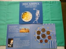  Kursmünzsatz Griechenland 2004 kompl. mit  2€  "Diskuswerfer" 