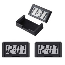 3er Set Mini Digitaluhr Kleine Haftbare Digitaluhr Batteriebetrieben LCD Neu