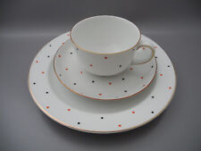 Arzberg Tee-/Kaffeegedeck Konfetti Punkte Hermann Gretsch  Tasse UT Teller Gold