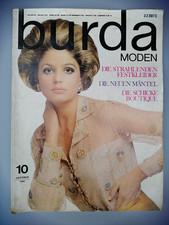 Burda Moden Zeitschrift 10 Oktober  1968 mit Schnittmustern + Arbeitsanleitung