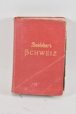 N90Z65- Buch Baedeker's Schweiz Reiseführer mit Karten Leipzig 1909