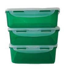 3  LocknLock  Dosen Frischhaltedose, 1 L + 1,4 Liter,  rechteckig - Grün