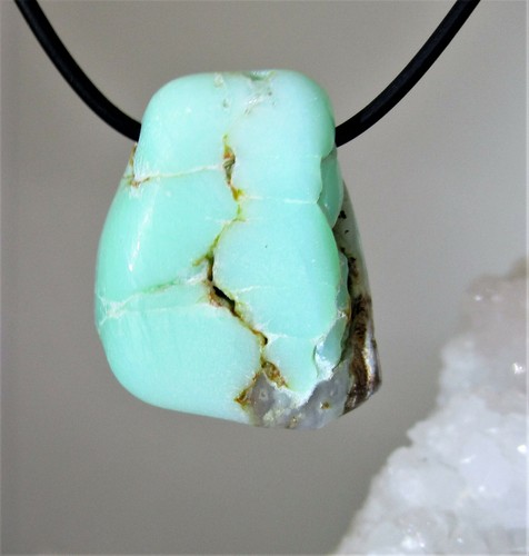 Chrysopras trommelstein - chrysopras,