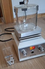 gerhardt RMH Magnetrührer mit Heizplatte, Laboreinrichtung Rührfische, Laborglas