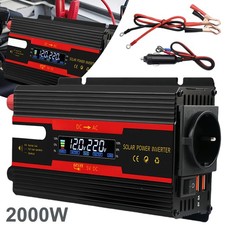 Spannungswandler 2000W 12V/24V auf 230V Wechselrichter Inverter mit USB Ports