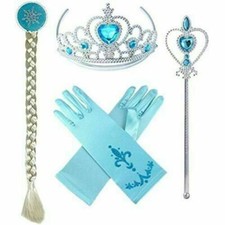 Kinder Diadem Krone Zauberstab Zubehör Handschuhe Prinzessin Cosplay
