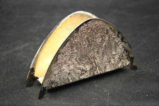 WMF EP Brass Serviettenhalter Serviettenständer Versilbert mit floralem Motiv