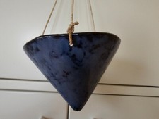 Keramik Blumenampel Blumentopf zum hängen Blau