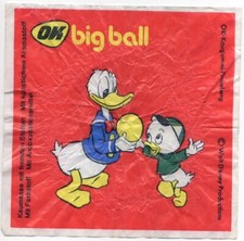Original OK Kaugummibild - Big Ball - 19 - Walt Disney - Donald Duck + Tic