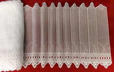 scheibengardinen landhaus weiß 45 cm hoch käseleinen bestickt