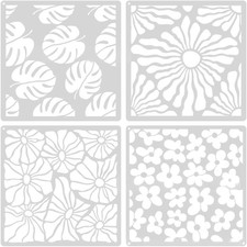 4 Stück Blumen Schablonen Set