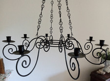 Kerzen Hängeleuchter Dm 70cm schwarz