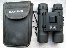 Mini-Kompakt-Fernglas, 10x25, schwarz in Kunstoffbeutel
