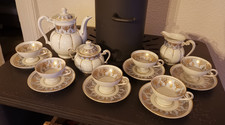 Mokkaservice Oscar Schlegelmilch Porzellan 15teilig Antik