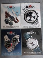 4 x Henry's Auktionshaus Auktionskatalog Sammleruhren Rolex Omega Patek ua 2008