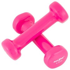 MAXXIVA 2 x 0,5 kg Hantelset Stahl Vinyl Kurzhanteln Fausthanteln Pink Fitness