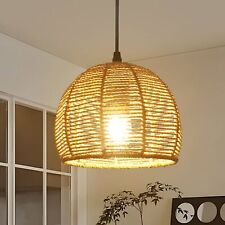 Vintage Boho Rattan Hängelampe Pendelleuchte E27 Hängeleuchte Wohnzimmer Café