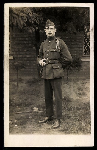 Foto belgischer soldat in - foto-ak,
