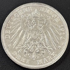 Münze 3 Deutsches Reich Mark 1914 A Silber Preussen Wilhelm II #2073