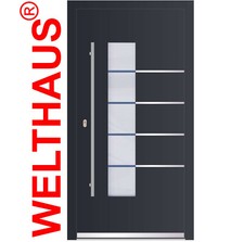 Haustür Aluminium 100% Welthaus Deluxe ALU110 Tür LA405  Berlin  "Hammerpreis"