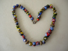 Murano Glas Halskette Millefiori Perlen von Ercole Moretti Venedig