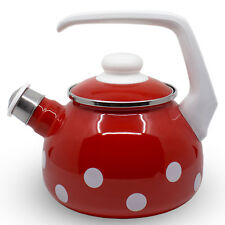 Nostalgie Wasserkocher emaille Wasserkessel Flötenkessel Teekessel landshop24