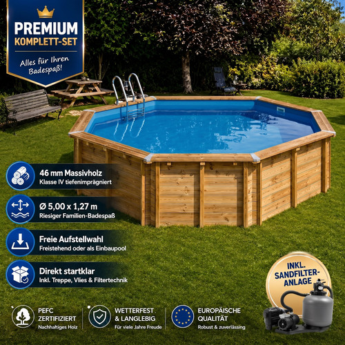 Holzpool violette rundbecken - holzpool,