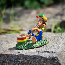 Budawi® Dekofigur Rasta Aschenbecher Sitzender Rastamann mit Pfeife