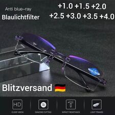 1-2 Lesebrille Blaulichtfilter Rahmenlos Lesehilfe Anti Blaulicht 1.0-4.0 Starke