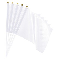 Weiß Flagge Stick Klein Mini